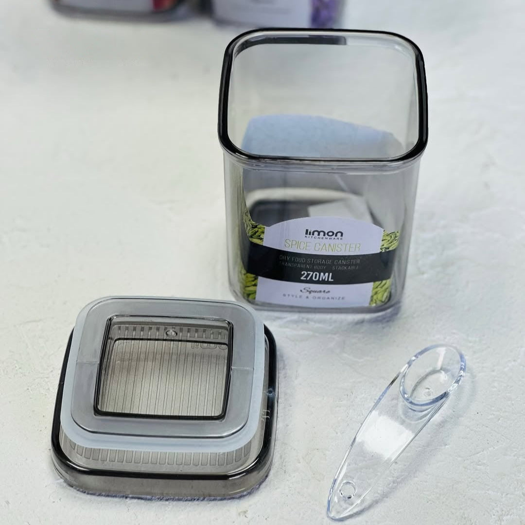 Limon Royal Acrylic Spice Jars (Square) 3-Pcs Set!