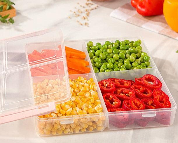 Airtight Food Storage Box in 4-Sections!