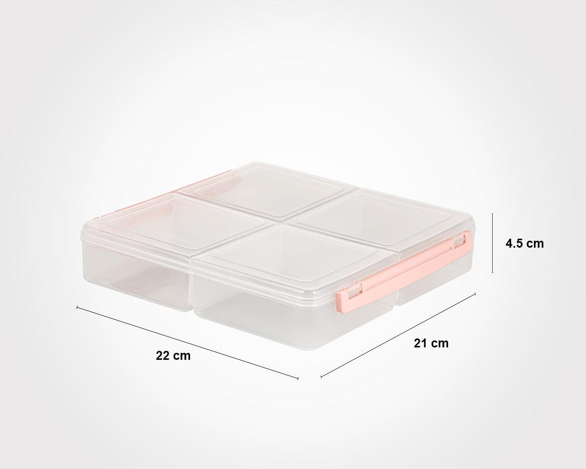 Airtight Food Storage Box in 4-Sections!