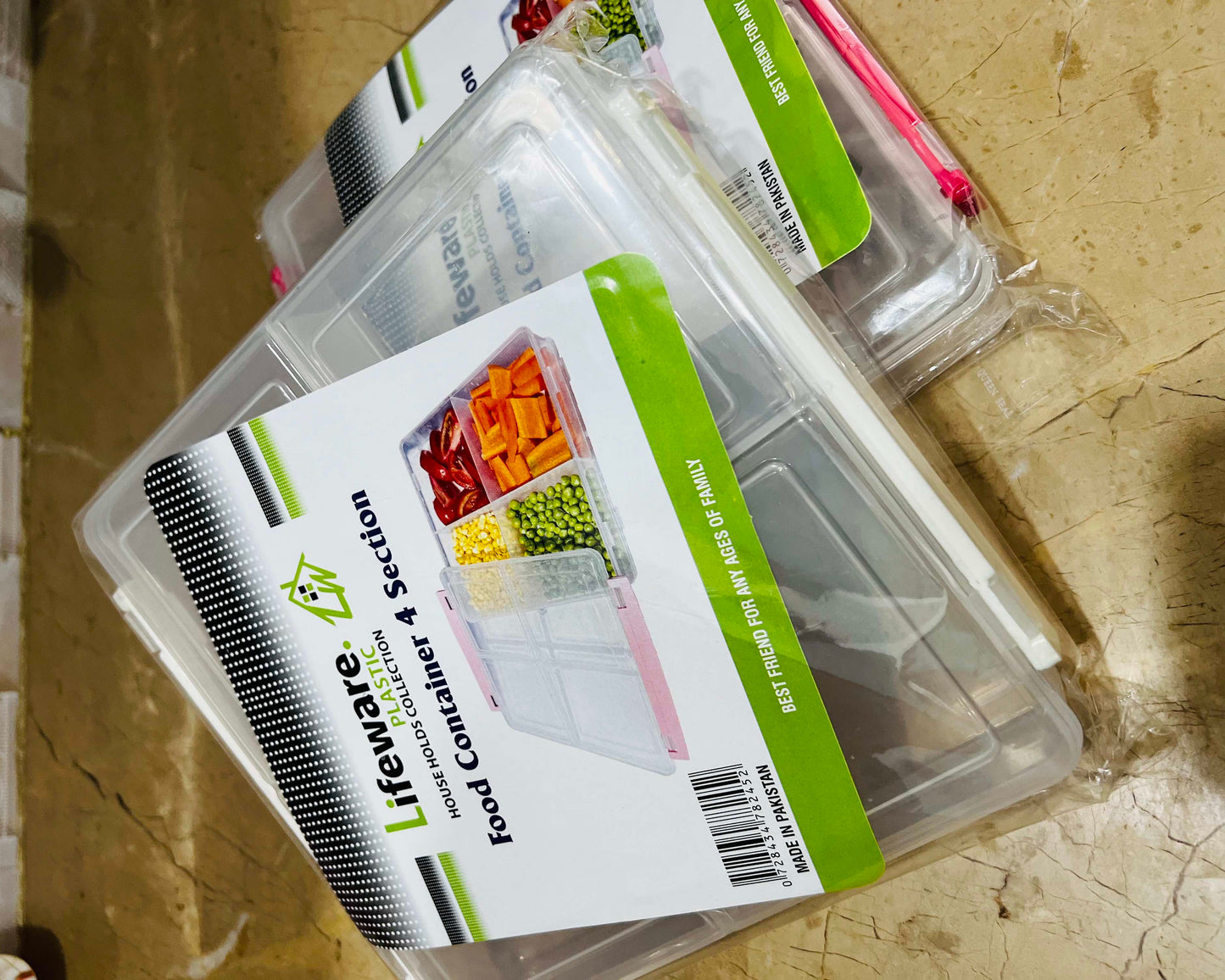 Airtight Food Storage Box in 4-Sections!
