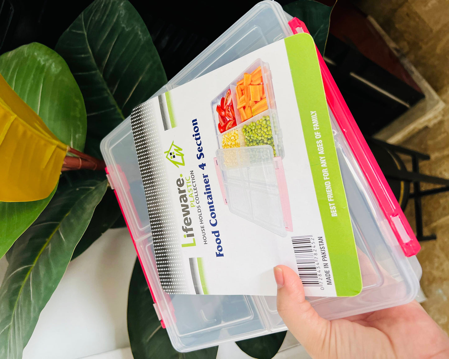 Airtight Food Storage Box in 4-Sections!