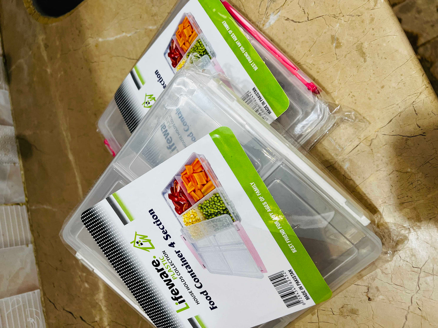 Airtight Food Storage Box in 4-Sections!