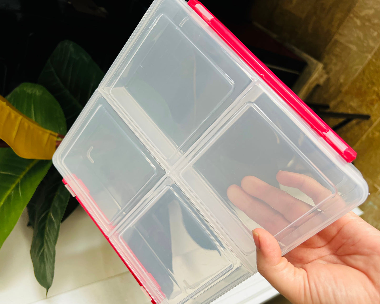 Airtight Food Storage Box in 4-Sections!