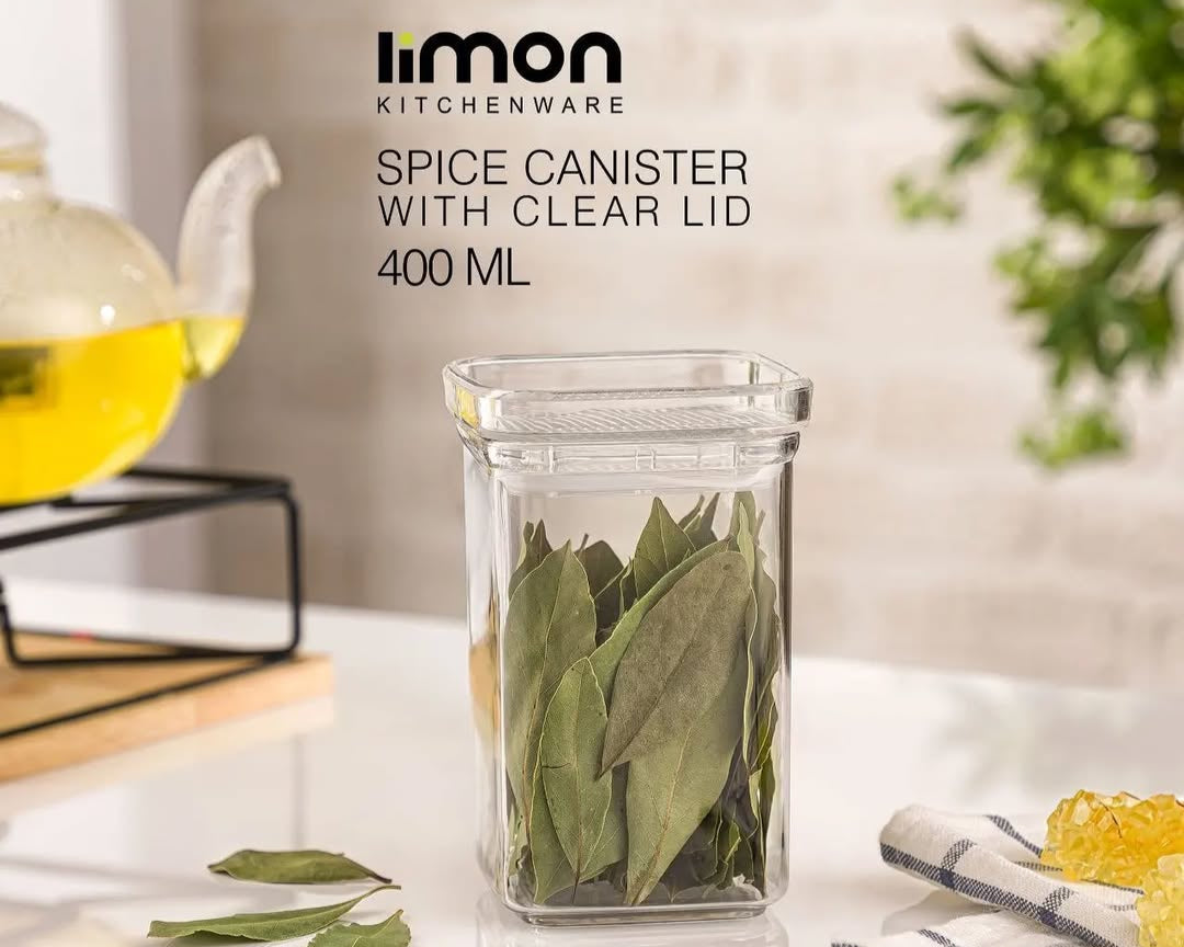 Limon Royal Acrylic Spice Jars (Square) 3-Pcs Set!