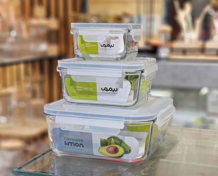 Limon Glass Container 3-Pcs Set (Square)!