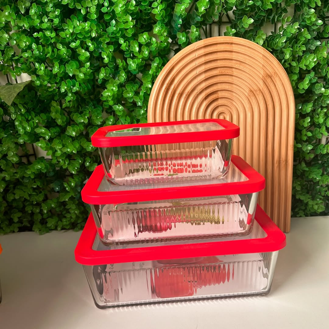 Limon Multicolor Glass Container 3-Pcs Set!