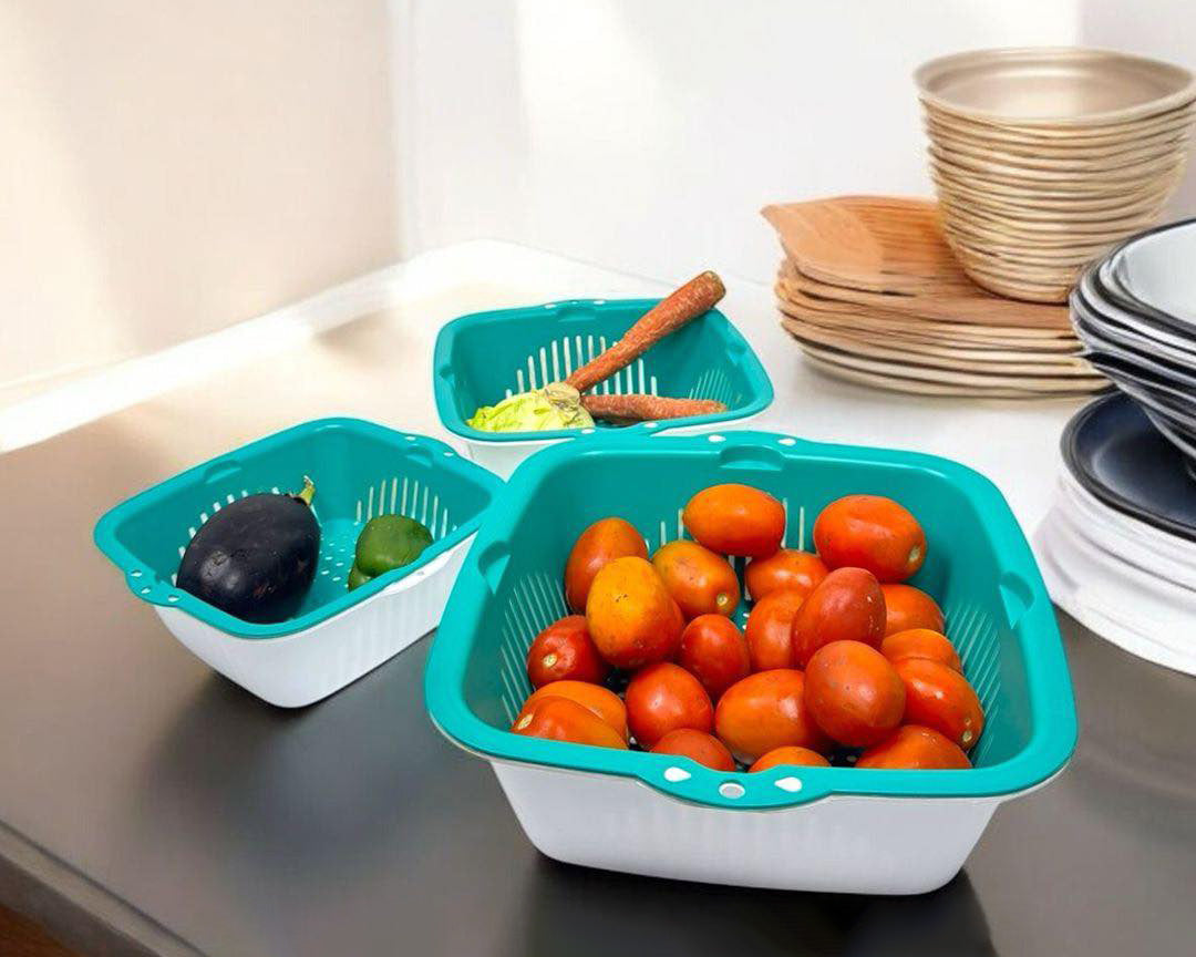 Berry Sieve Kitchen Set 6-Pcs (Colander & Strainer)!