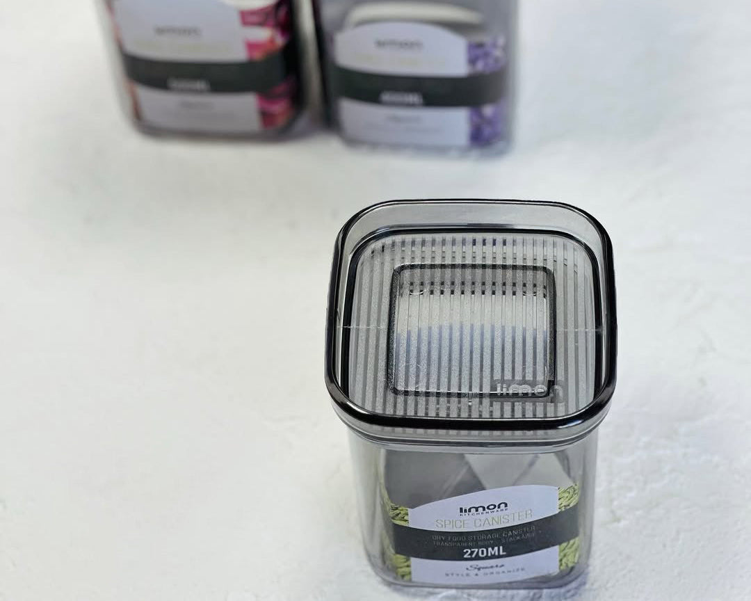 Limon Royal Acrylic Spice Jars (Square) 3-Pcs Set!
