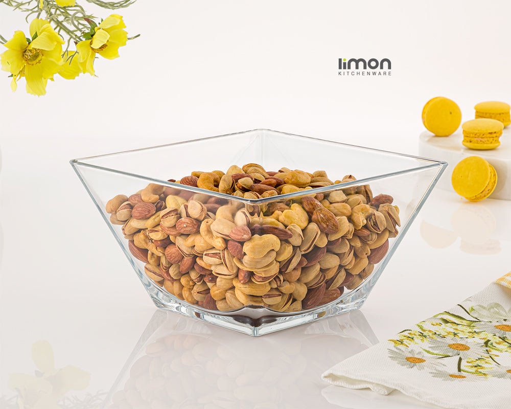 Limon Square Glass Bowl 1200-Ml
