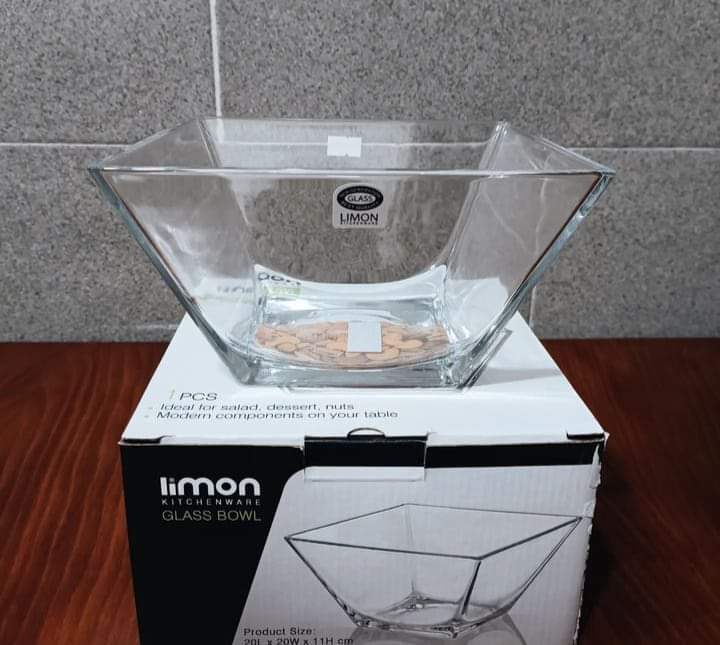 Limon Square Glass Bowl 1200-Ml