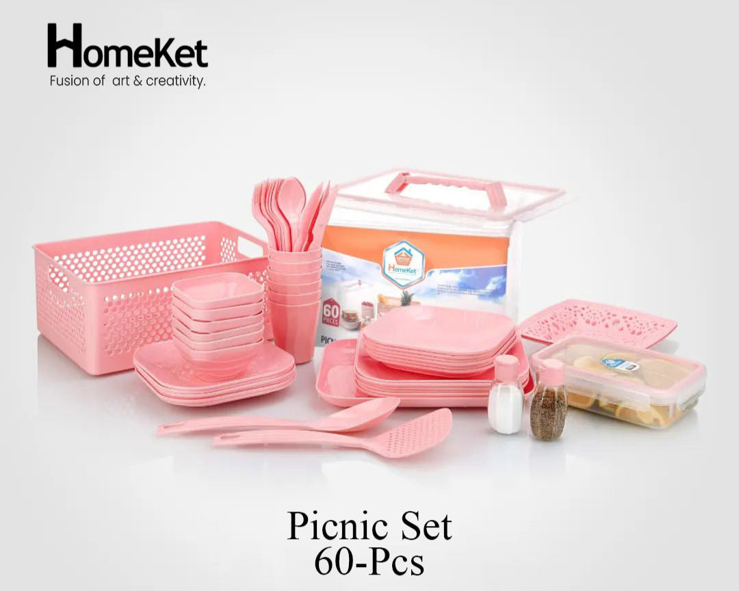 HomeKet Picnic Set 60-Pcs (6-Person)!