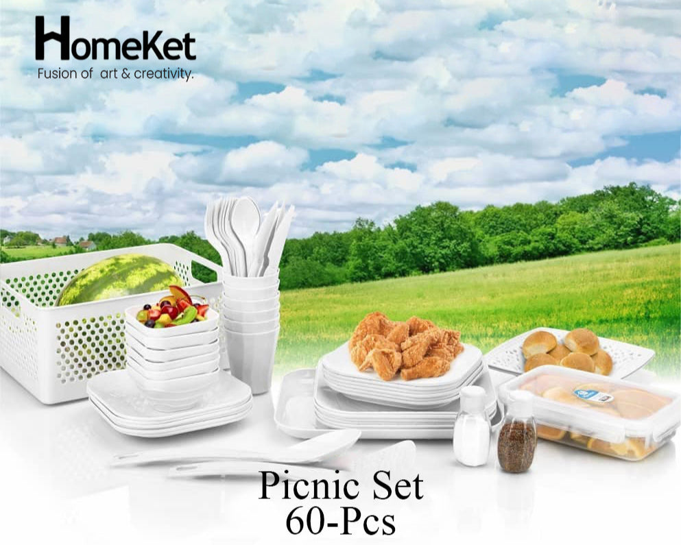 HomeKet Picnic Set 60-Pcs (6-Person)!