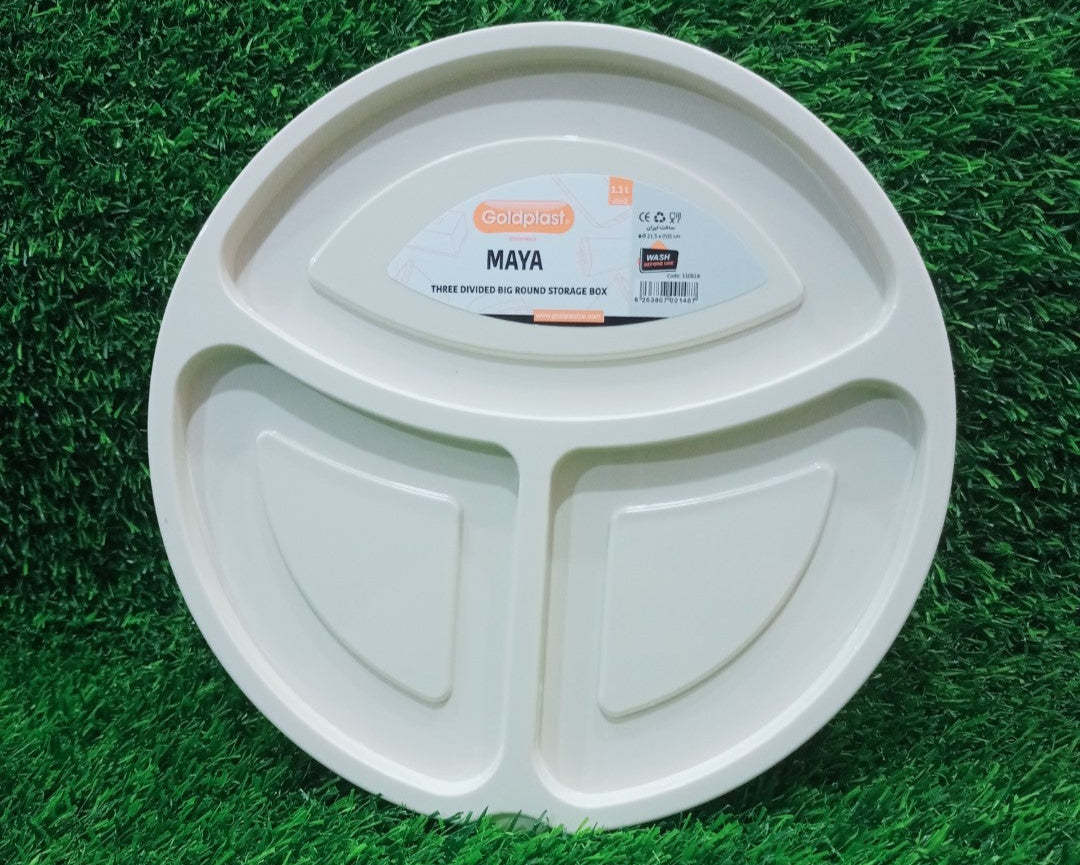 Student Lunch Box 3-Sections 1.15 Liter (Round)!
