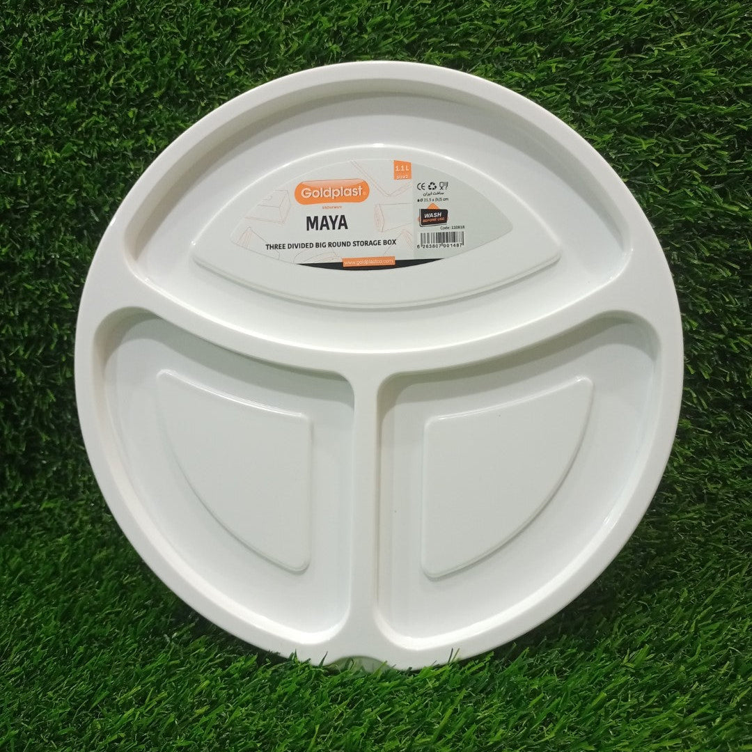Student Lunch Box 3-Sections 1.15 Liter (Round)!
