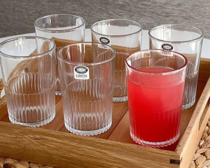 Limon Pitcher & Water Glass 7-Pcs Set-Made in Iran.
