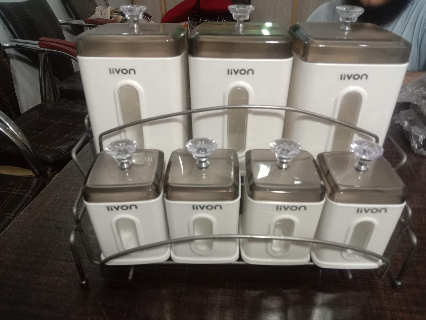 Livon Spice Jar Set 8-Pcs with Steel Stand!