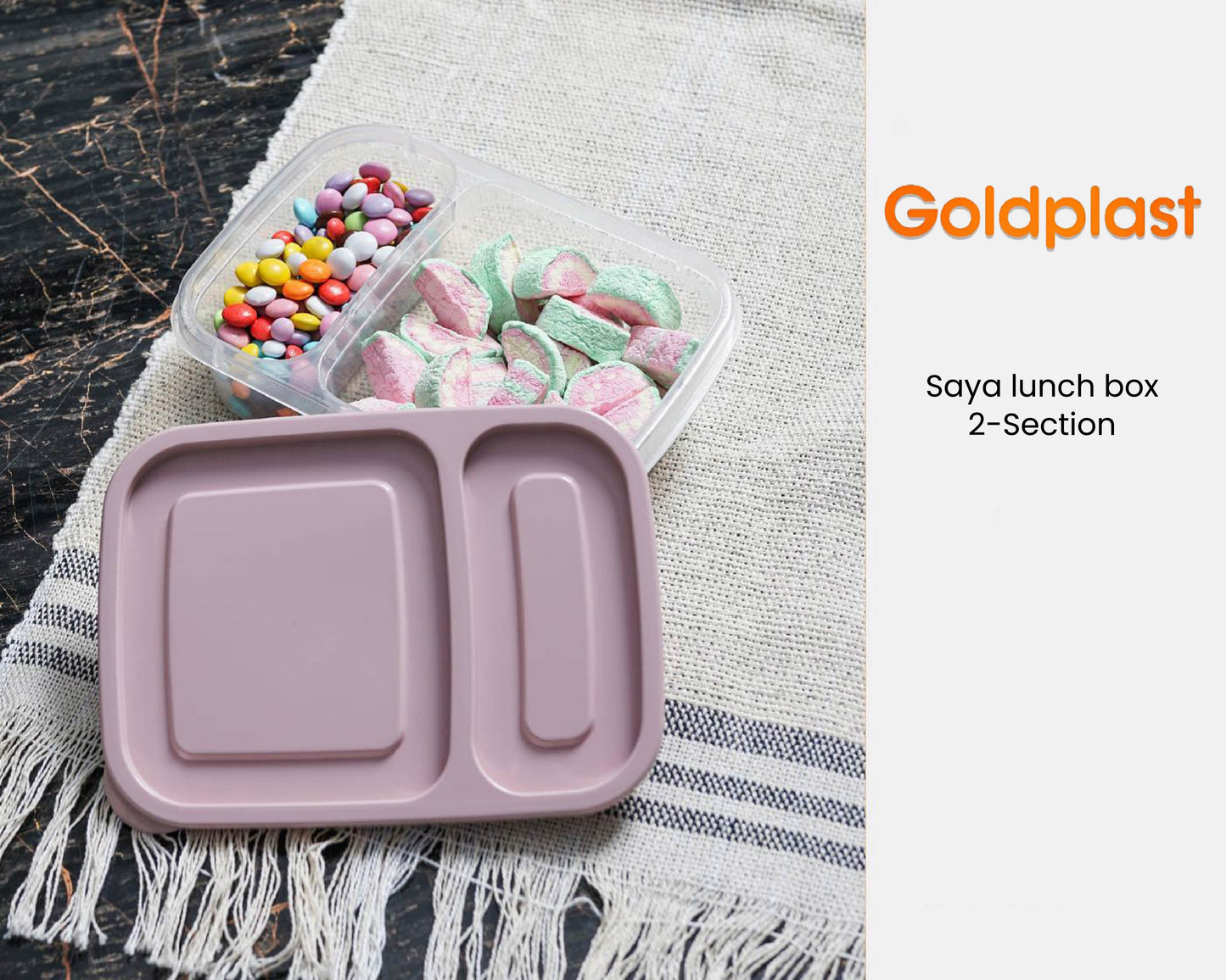 Student Lunch Box 2-Sections 1 Liter (Saya)!