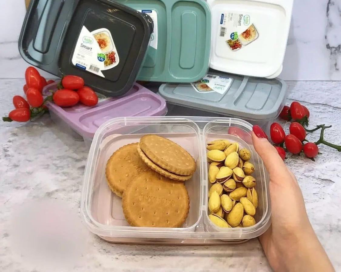Student Lunch Box 2-Sections 1 Liter (Saya)!