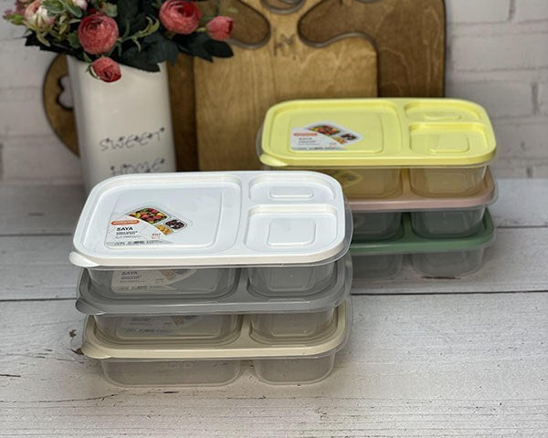Student Lunch Box 3-Sections 1.15 Liter (Saya)!
