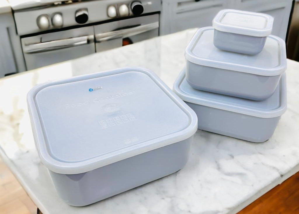 ZIBA Plastic Bowl Set with Airtight Lid 4-Pcs