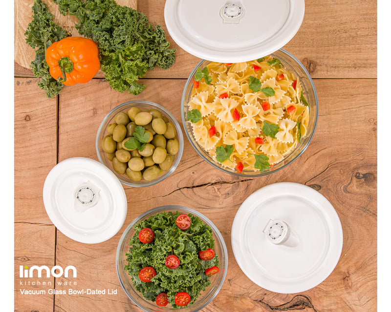 Limon Vacuum Glass Bowl 3-Pcs Set (Plain)