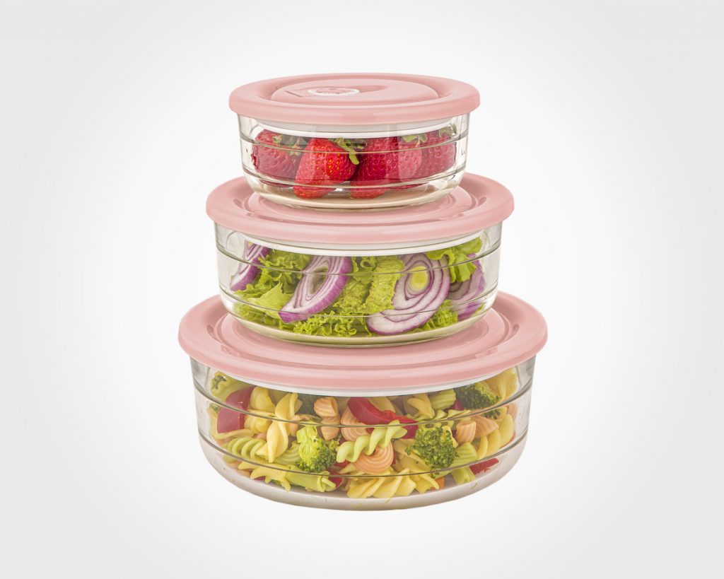 Limon Vacuum Glass Bowl 3-Pcs Set (Plain)