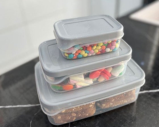 Ashkan Food Container Set 3-Pcs (Rectangle)