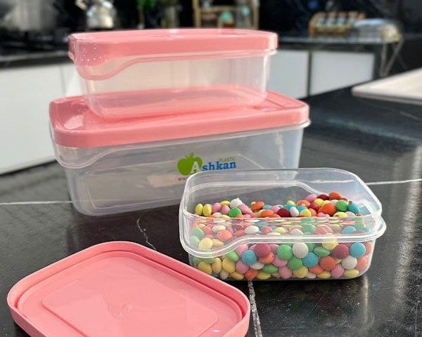 Ashkan Food Container Set 3-Pcs (Rectangle)