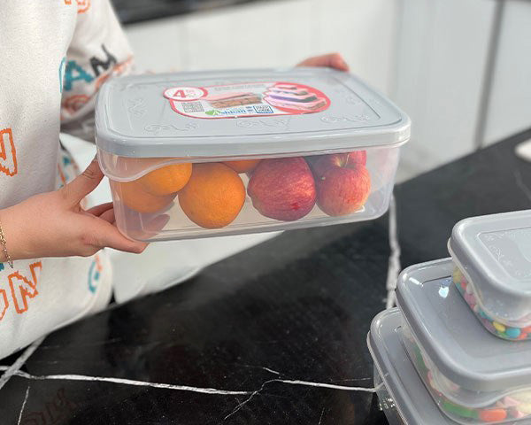 Ashkan Food Container Set 3-Pcs (Rectangle)