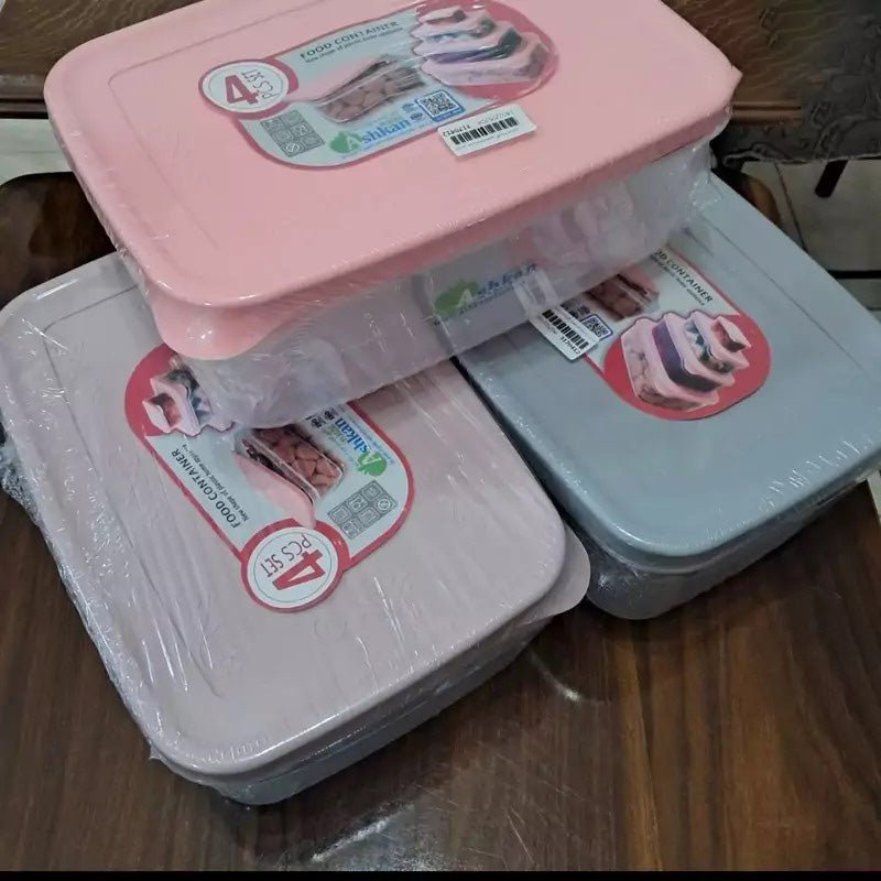 Ashkan Food Container Set 3-Pcs (Rectangle)