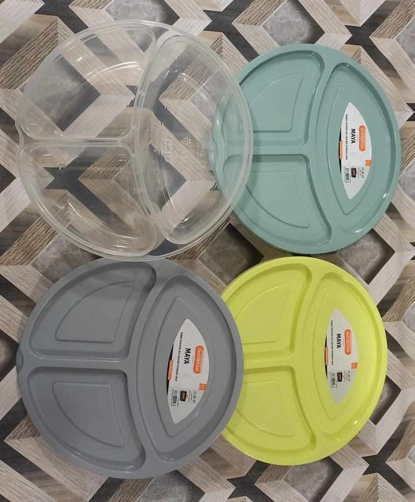 Student Lunch Box 3-Sections 1.15 Liter (Round)!