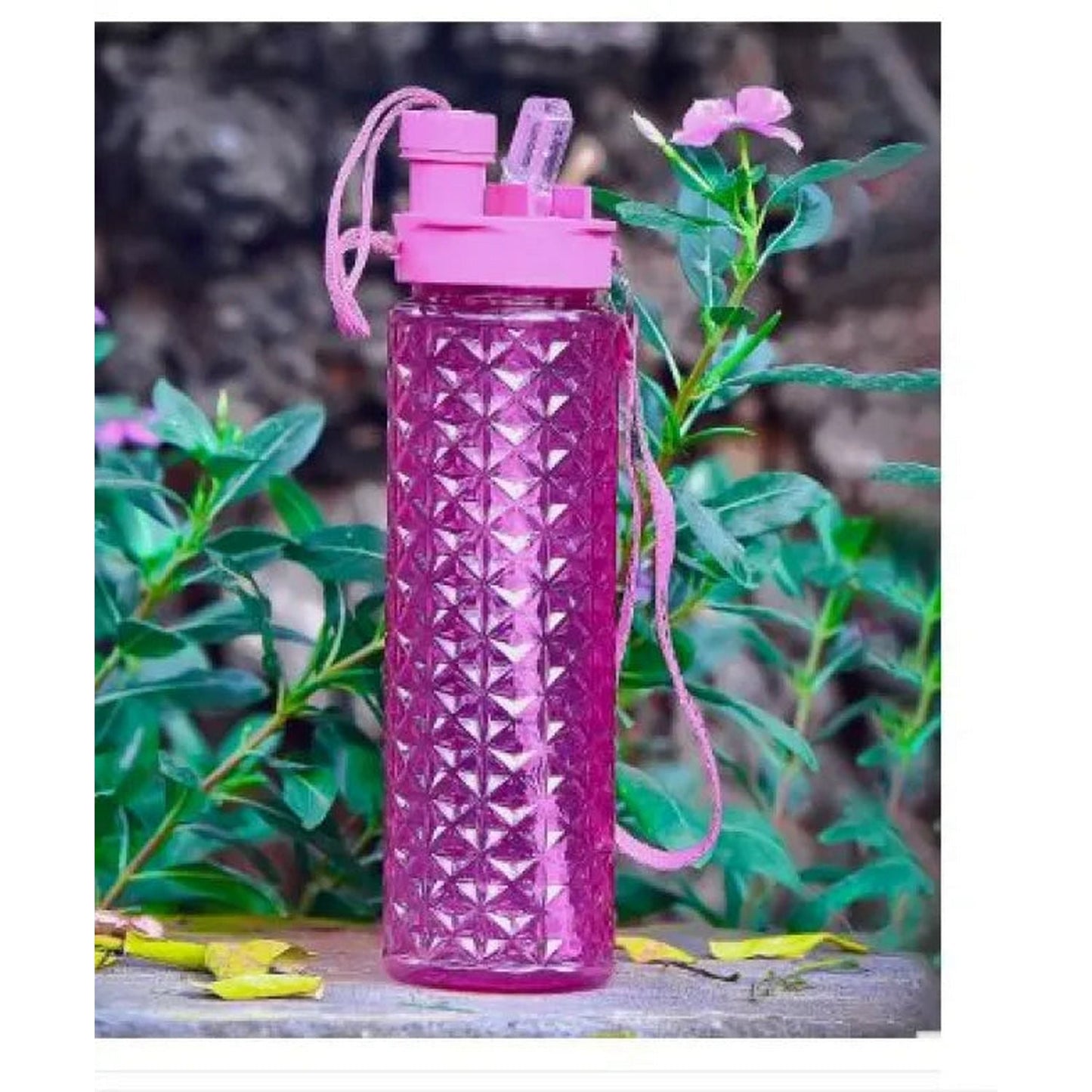 2 in 1 Sparkle Water Bottle 750 ml (Plastic)