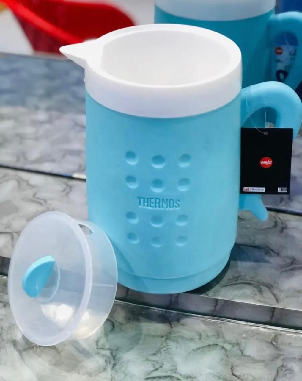 Hot & Cold Insulated Thermos Water Jug or Pitcher 2-L!