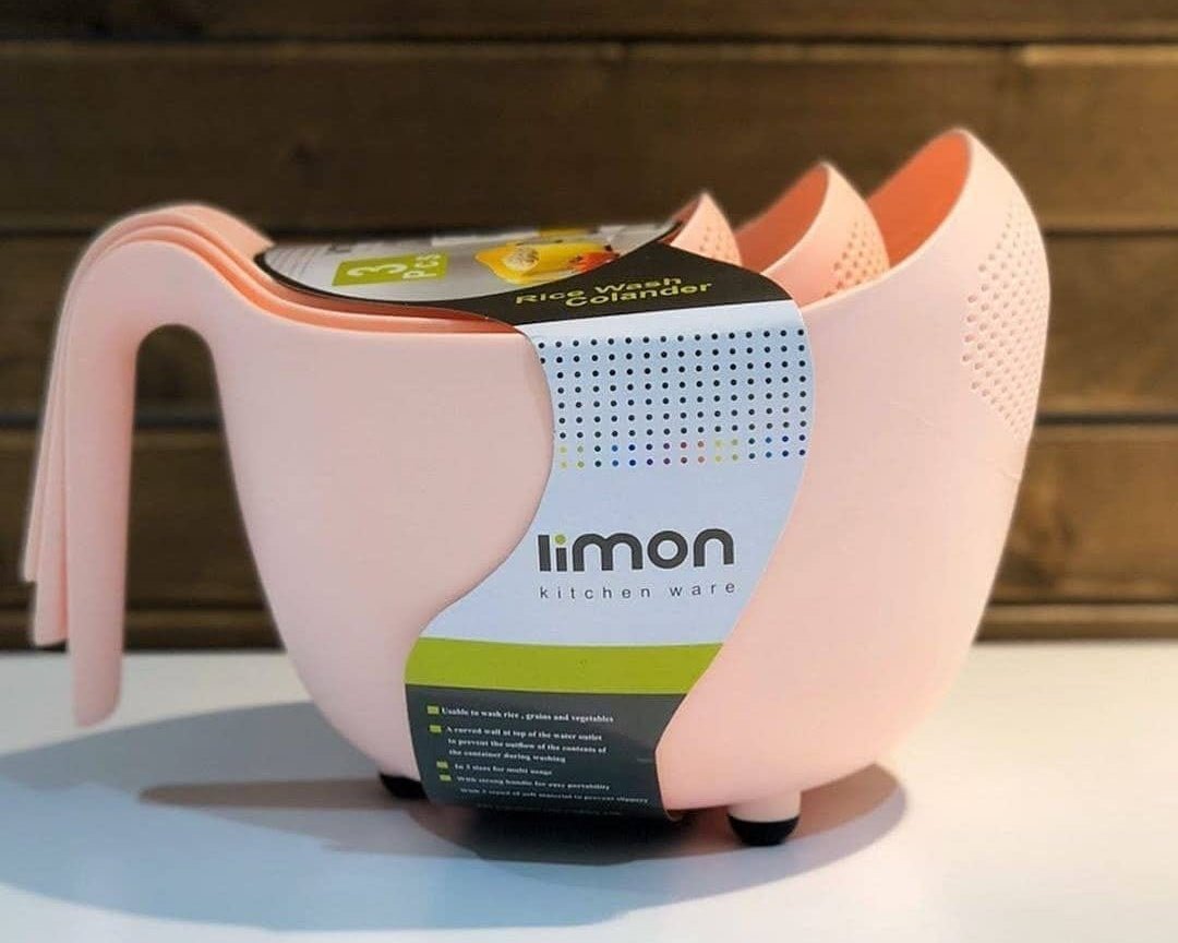 Limon Washing Bowl Set with Handle & Strainer