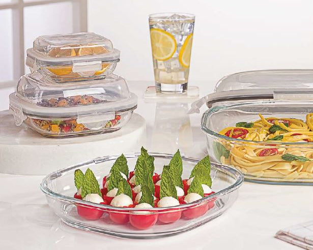 Limon Glass Container Set 4-Pcs (Round)