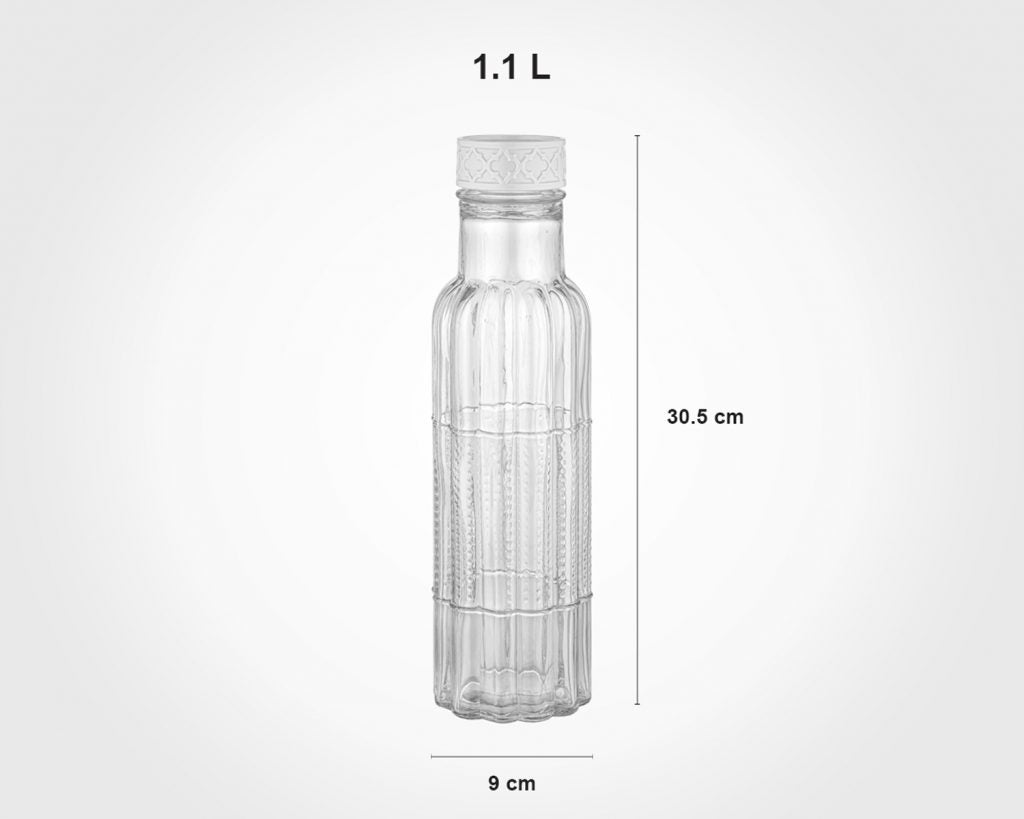 Limon Glass Bottle 1.1 L with Plastic Cap (Sahel)
