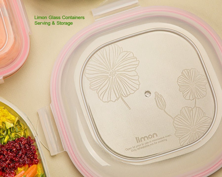 Limon Glass Container Set 4-Pcs (Round)