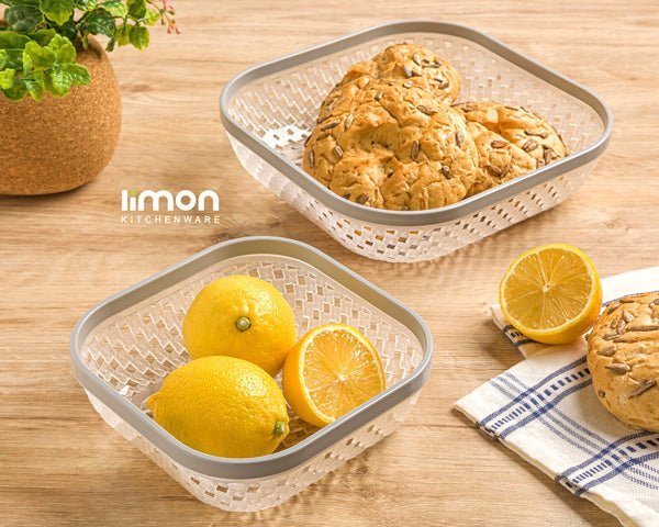 Limon Large Bread Basket with Knit Design