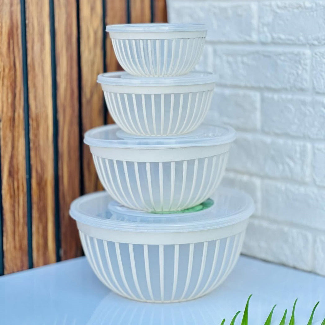 Duman Dorna Round Bowl Set with Lid 4-Pcs