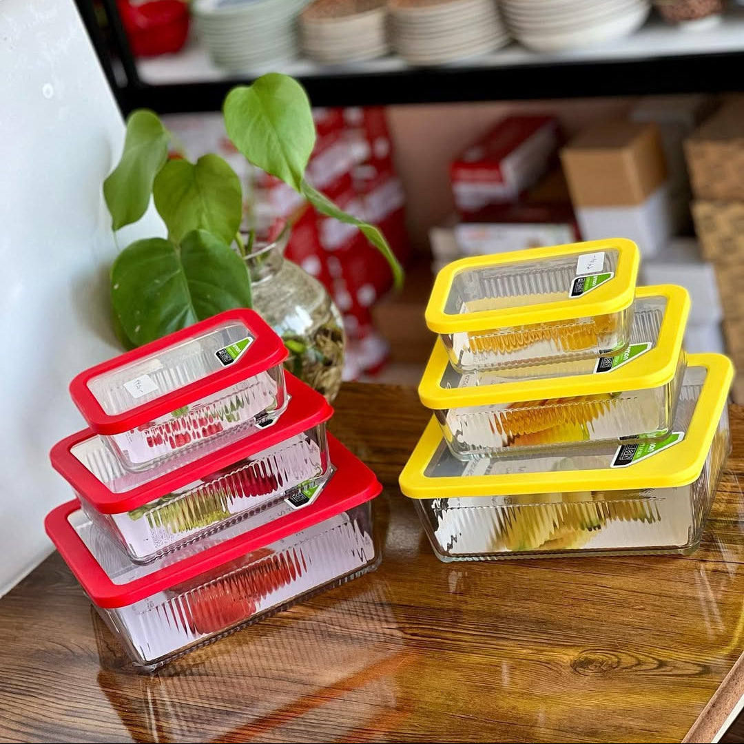 Limon Multicolor Glass Container 3-Pcs Set!