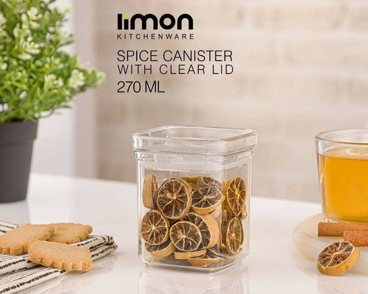 Limon Royal Acrylic Spice Jars (Square) 3-Pcs Set!