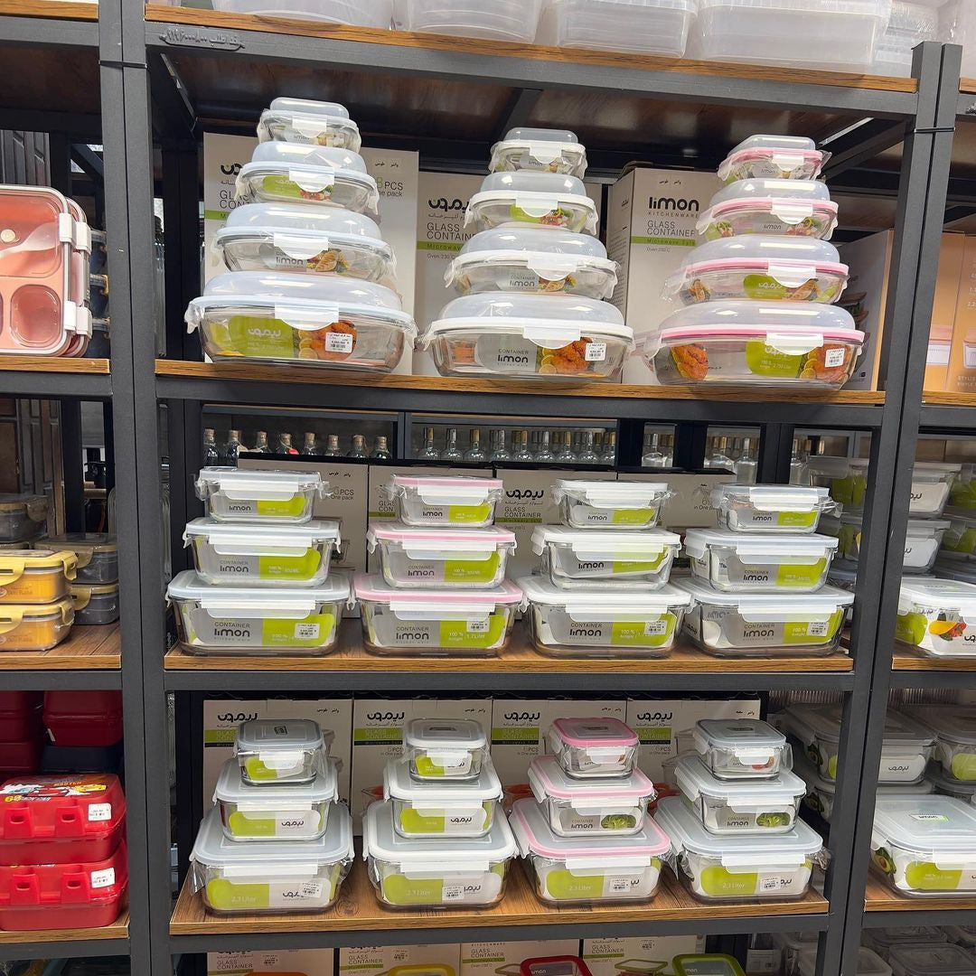 Limon Glass Container Set 4-Pcs (Round)