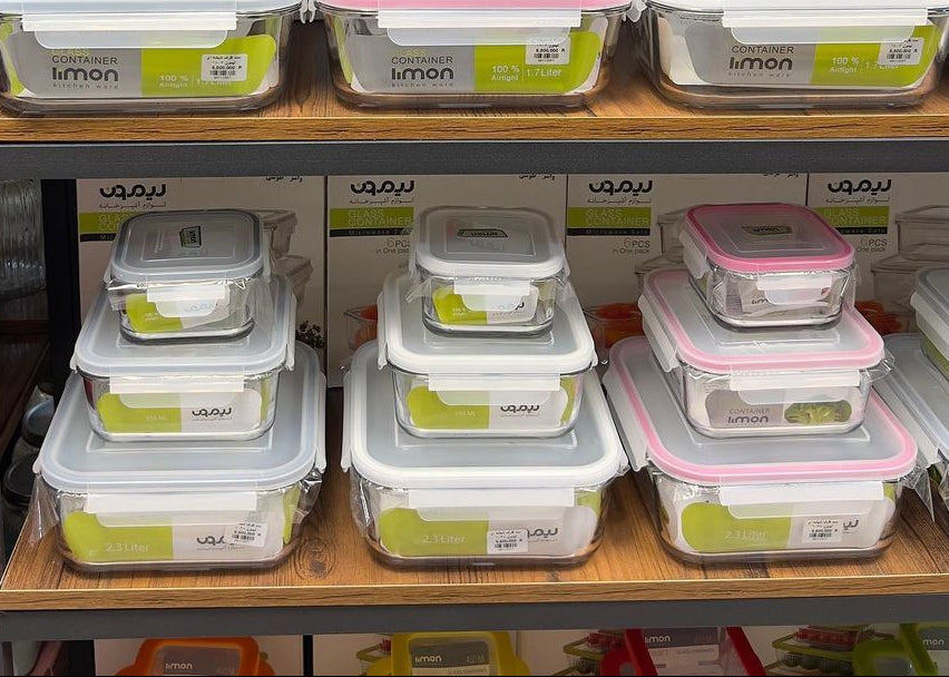 Limon Glass Container 3-Pcs Set (Square)!