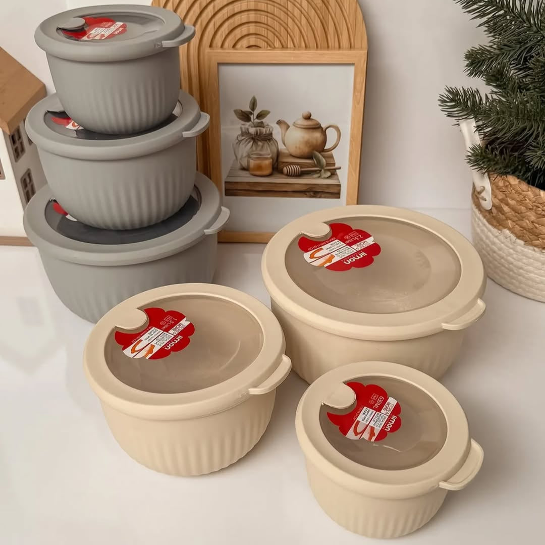 Limon Plastic Bowl Set with Vented Lid (3-Pcs)!