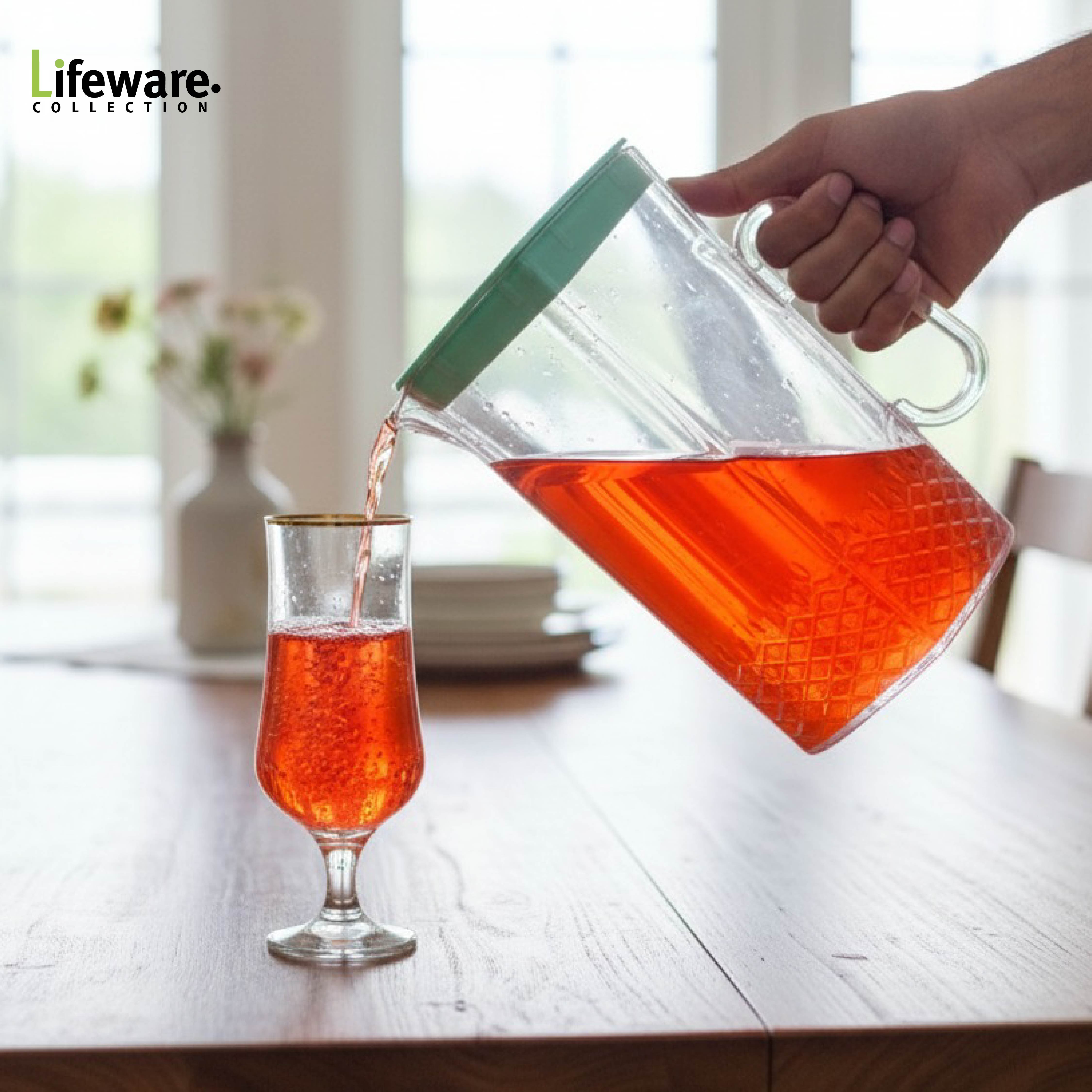 Acrylic Square Water Jug or Pitcher 2-Liter