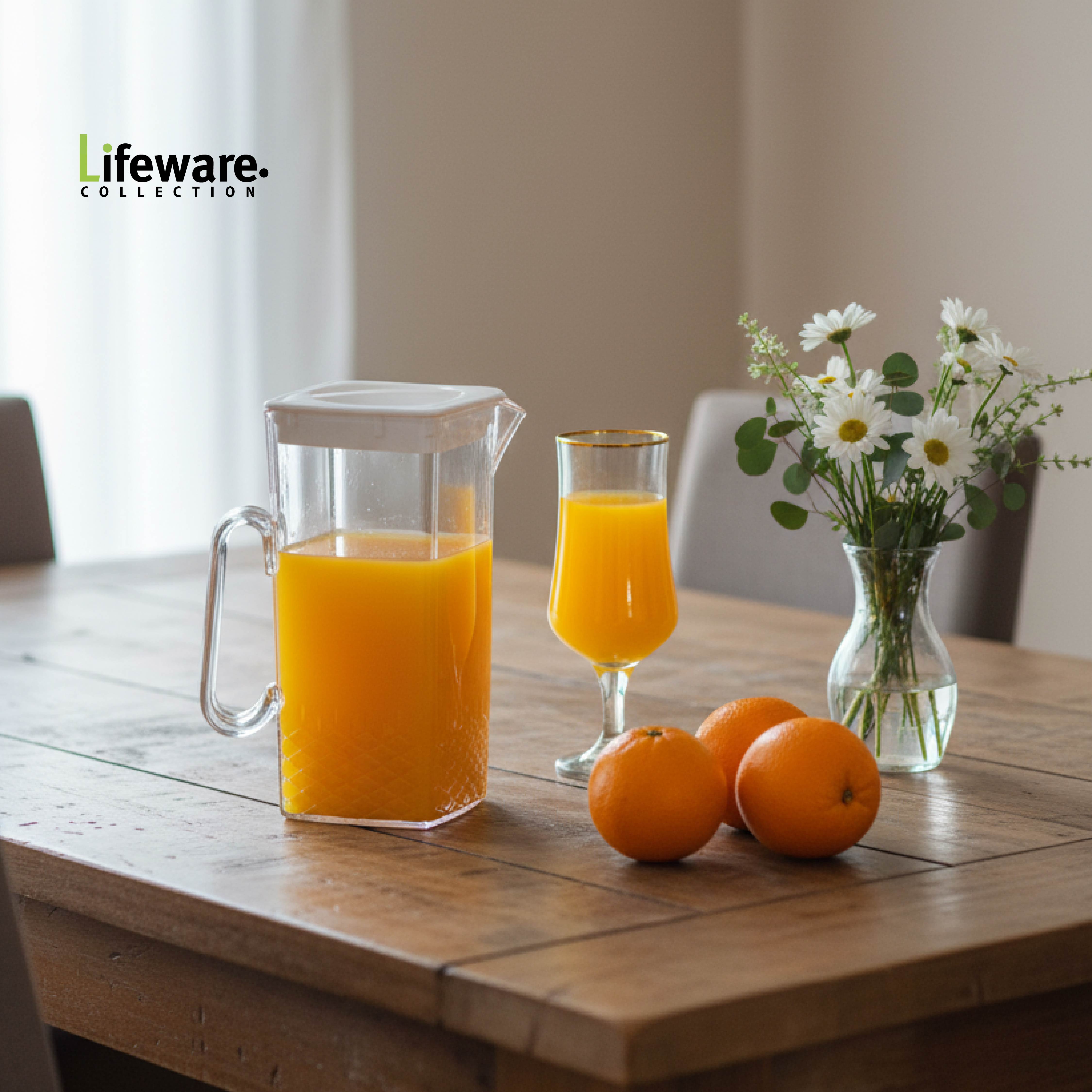 Acrylic Square Water Jug or Pitcher 2-Liter