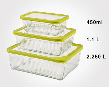 Limon Multicolor Glass Container 3-Pcs Set!