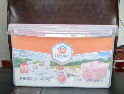 HomeKet Picnic Set 60-Pcs (6-Person)!