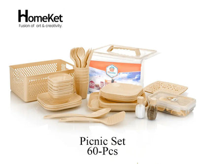 HomeKet Picnic Set 60-Pcs (6-Person)!