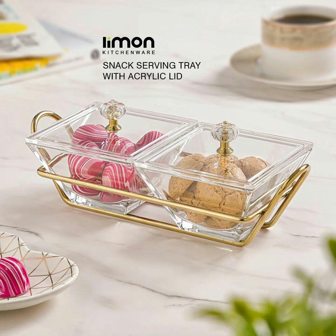 Limon Glass Snack Serving Trays (Square)!
